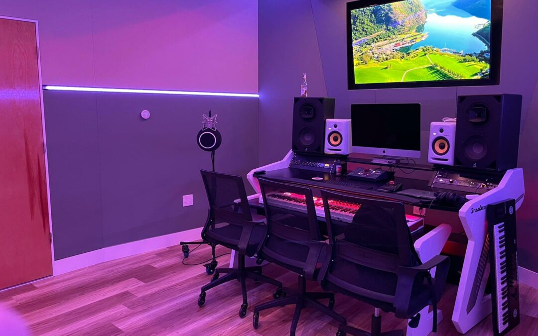 personal studio for music mixing and recording